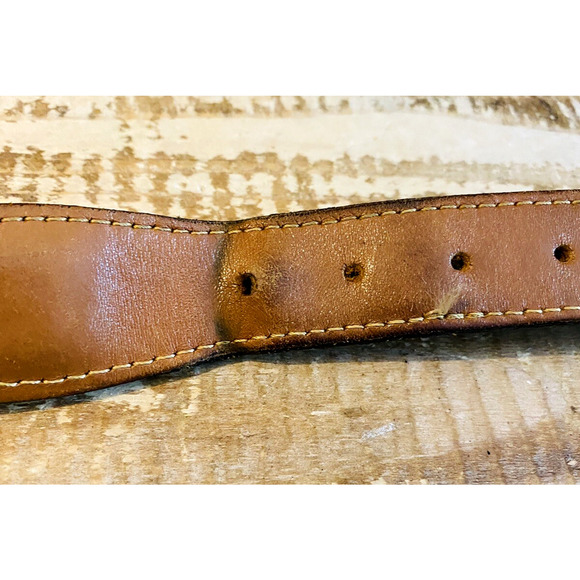 Zep-Pro Metal Sailfish Leather and Woven Canvas Belt Size 42 - Picture 8 of 12